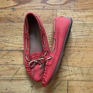 Lucky Brand Orange Slip Ons Size 8
